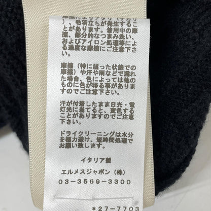 HERMES エルメス 2H2630DA ブラック ウール ラウンジウェアヴォヤージュ ニット トップス