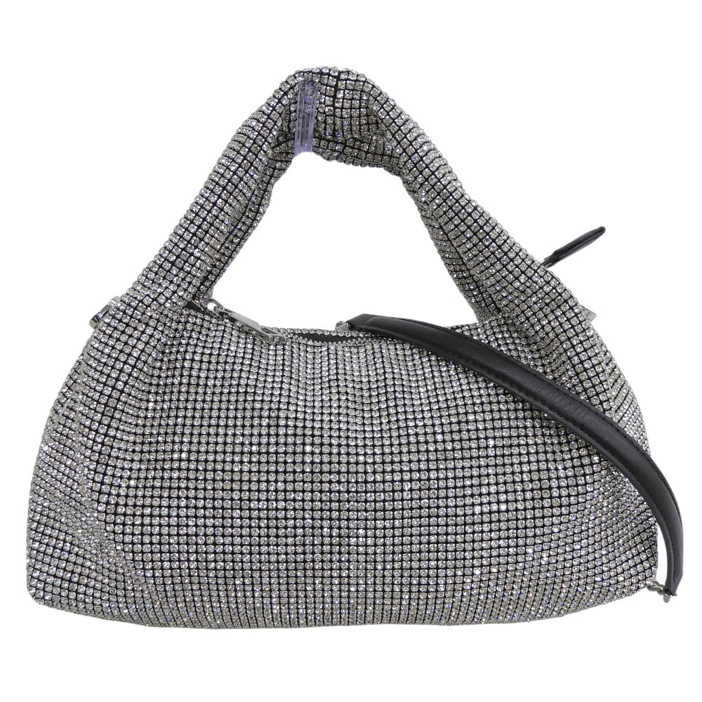 STACCATO スタッカート 美品 スパークリング マルチバッグ 2WAY ハンドバッグ ショルダーバッグ レディース シルバー系 ハンドバッグ