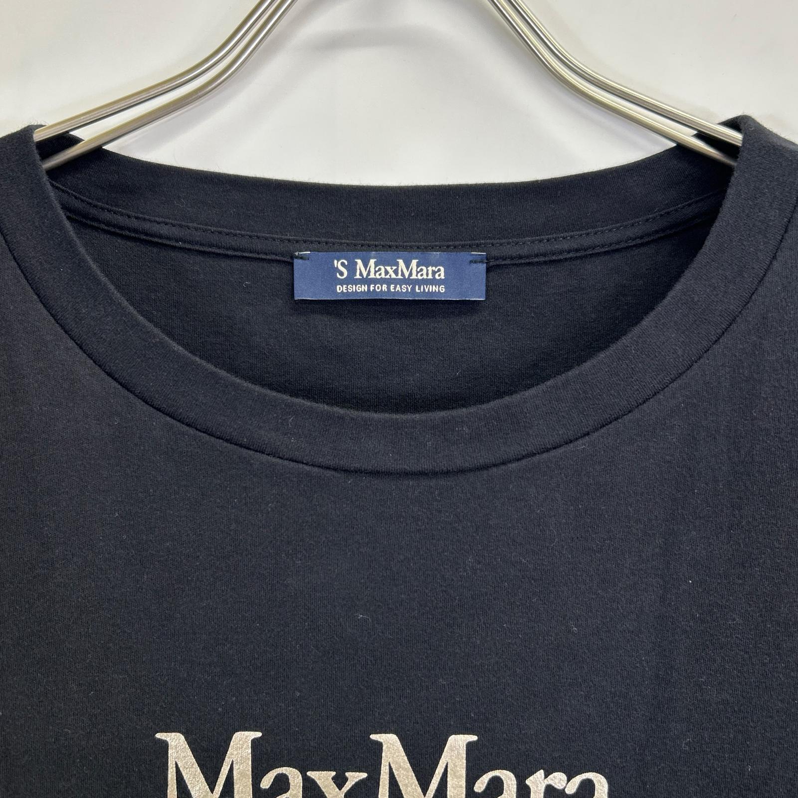 S MaxMara エスマックスマーラ 2519971011 25SS ﾌﾞﾗｯｸ THE Cube ﾛｺﾞ