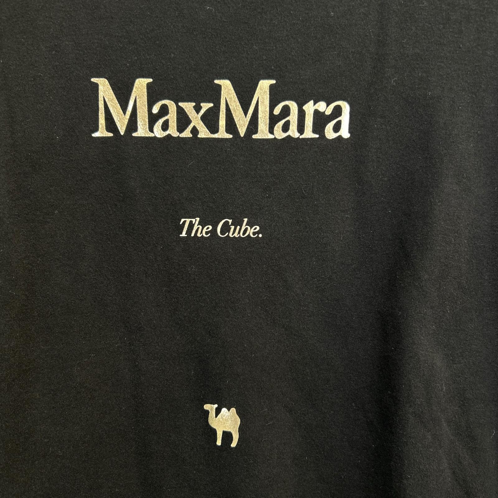 S MaxMara エスマックスマーラ  2519971011 25SS ﾌﾞﾗｯｸ THE Cube ﾛｺﾞ ﾌﾟﾘﾝﾄTｼｬﾂ XL S MaxMara エスマックスマーラ 2519971011 25SS ﾌﾞﾗｯｸ THE Cube ﾛｺﾞ