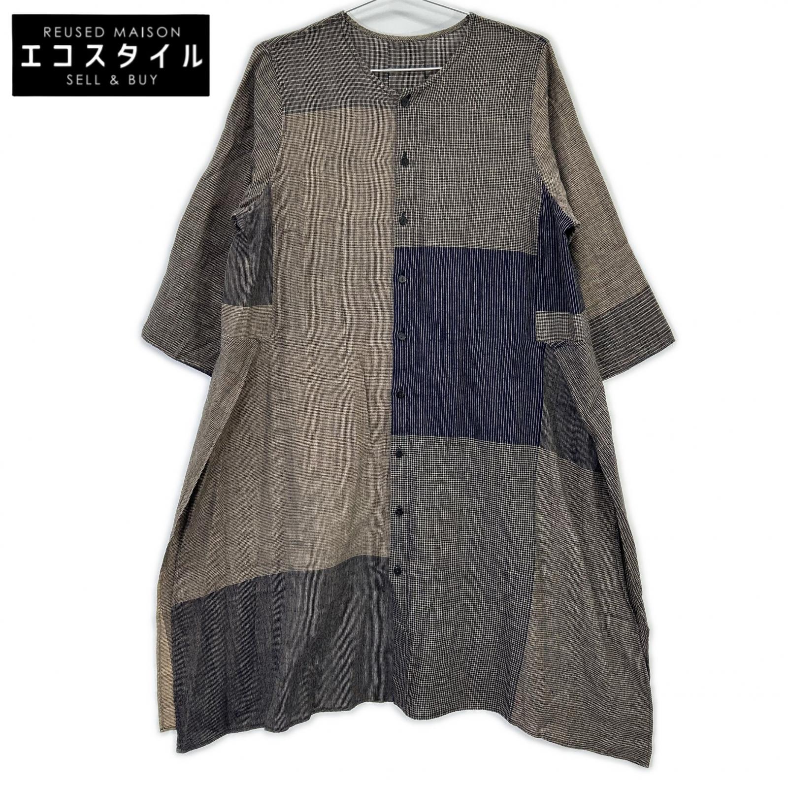 Babaghuri ババグーリ J0552FB852 25SS インド製 カディブロックチェック ワンピース ワンピース