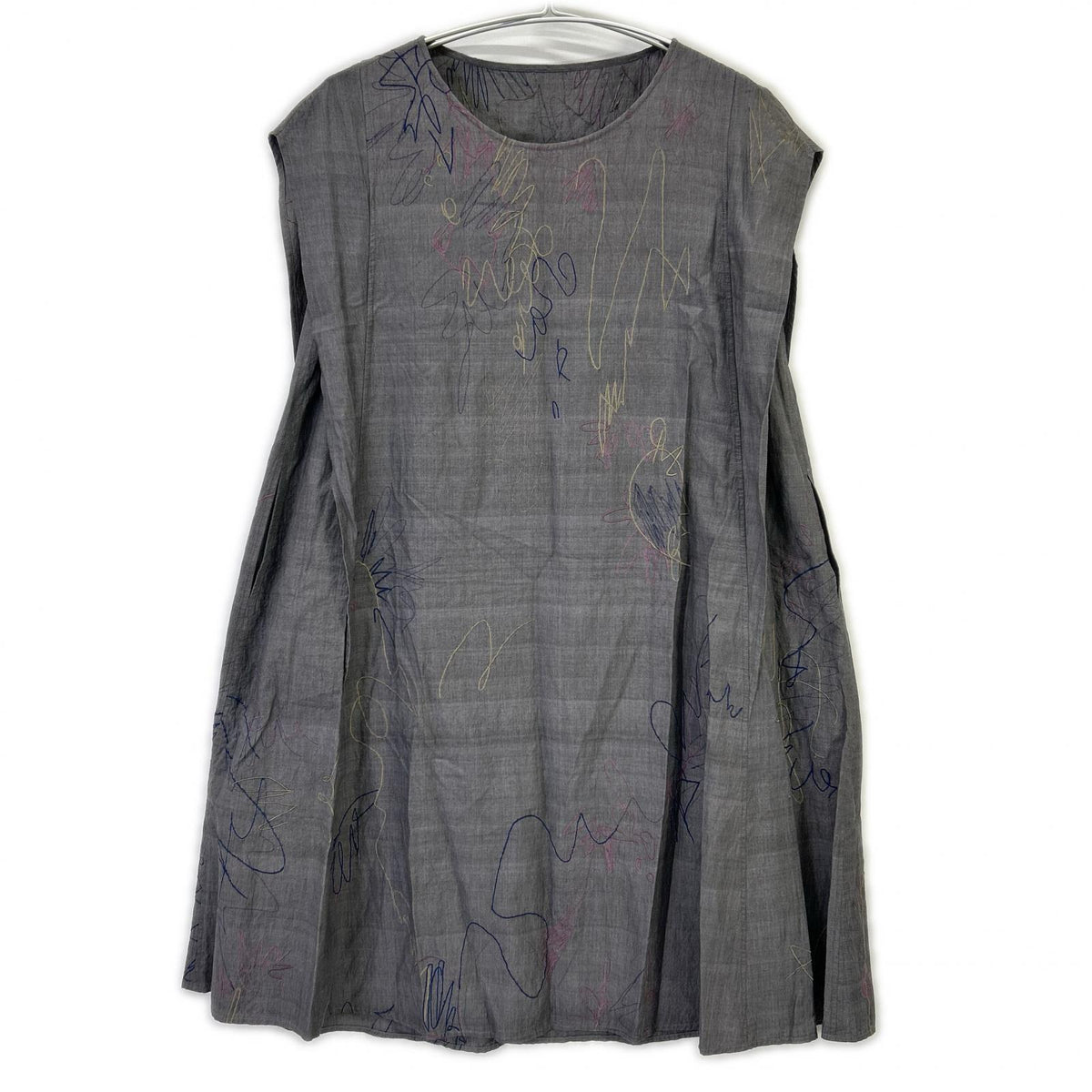 JURGEN LEHL J0137FA005 23 SS Yellow Label Cotton Chambray Embroidered Dress