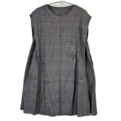 JURGEN LEHL J0137FA005 23 SS Yellow Label Cotton Chambray Embroidered Dress