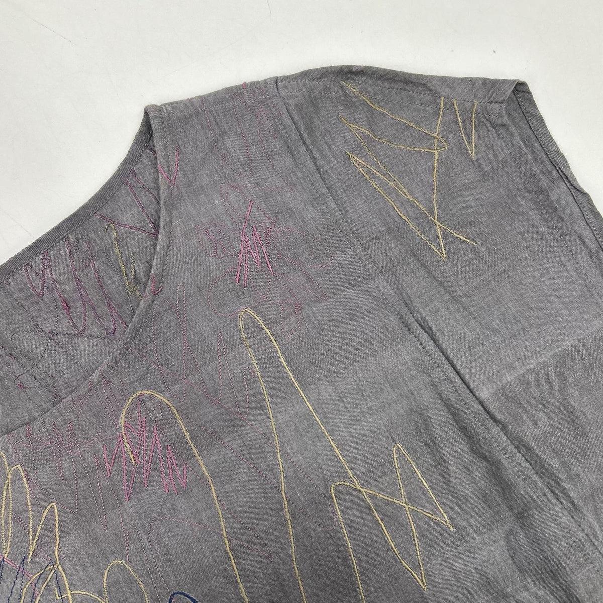 JURGEN LEHL J0137FA005 23 SS Yellow Label Cotton Chambray Embroidered Dress