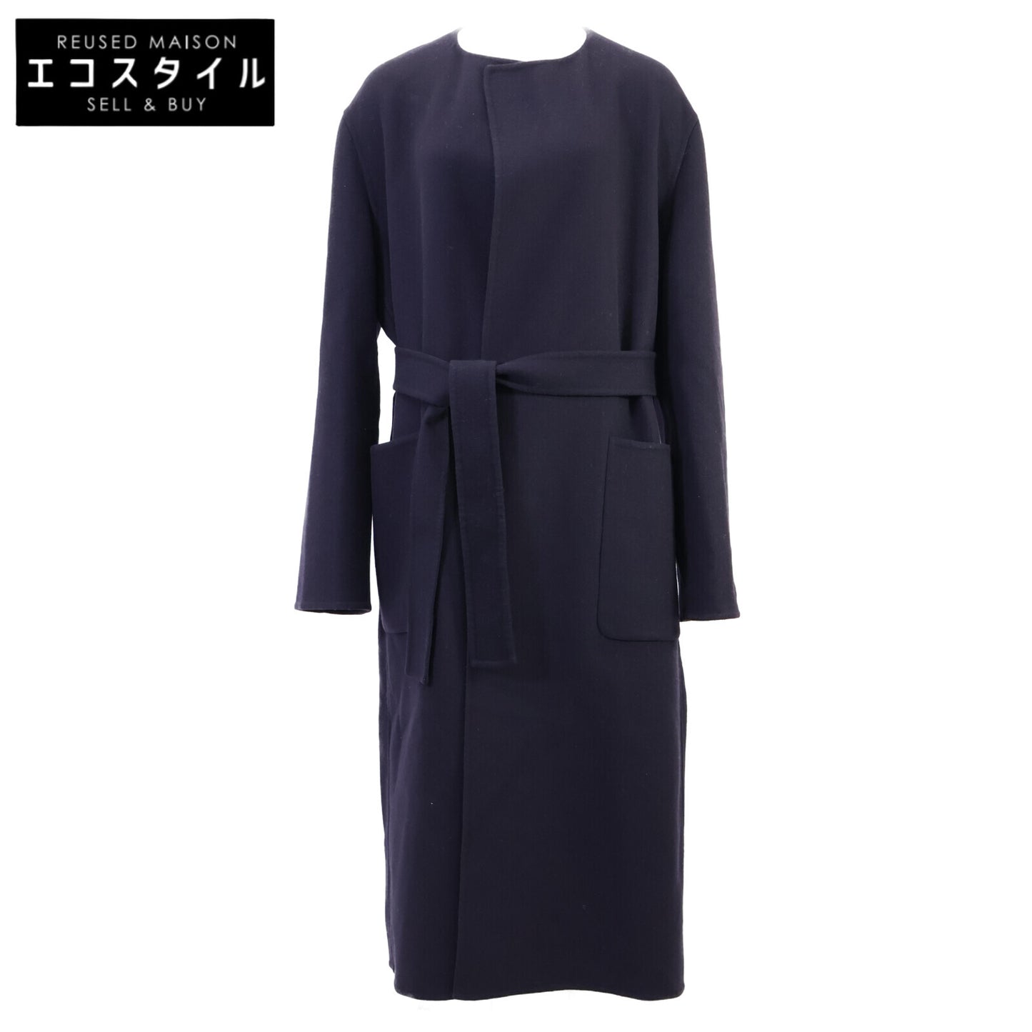 日本国内正品 2M6816700 Hedi Slimane时期 腰带款 羊绒大衣 38 女士