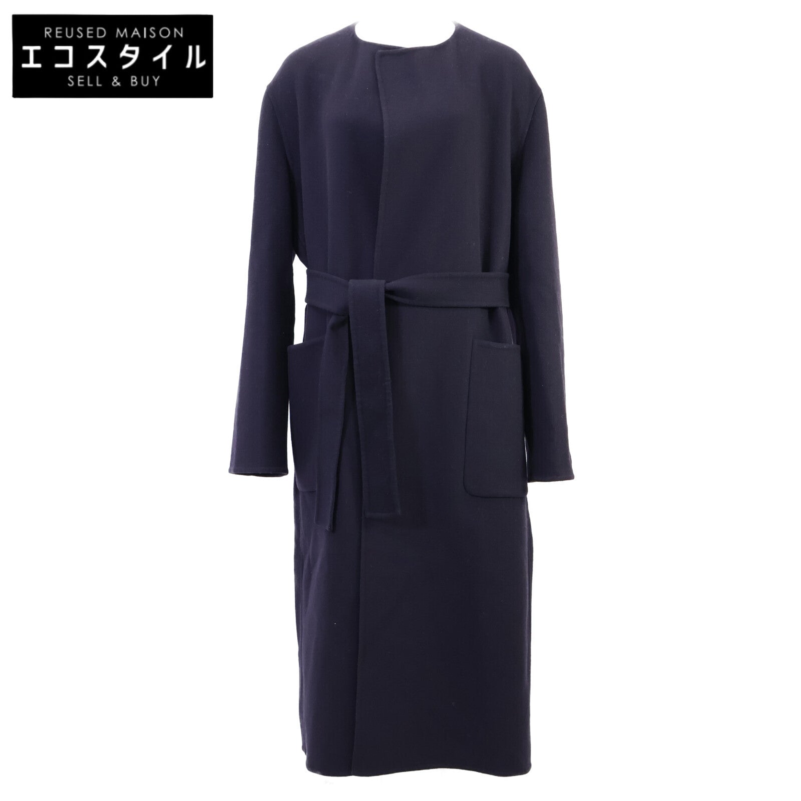 日本国内正品 2M6816700 Hedi Slimane时期 腰带款 羊绒大衣 38 女士