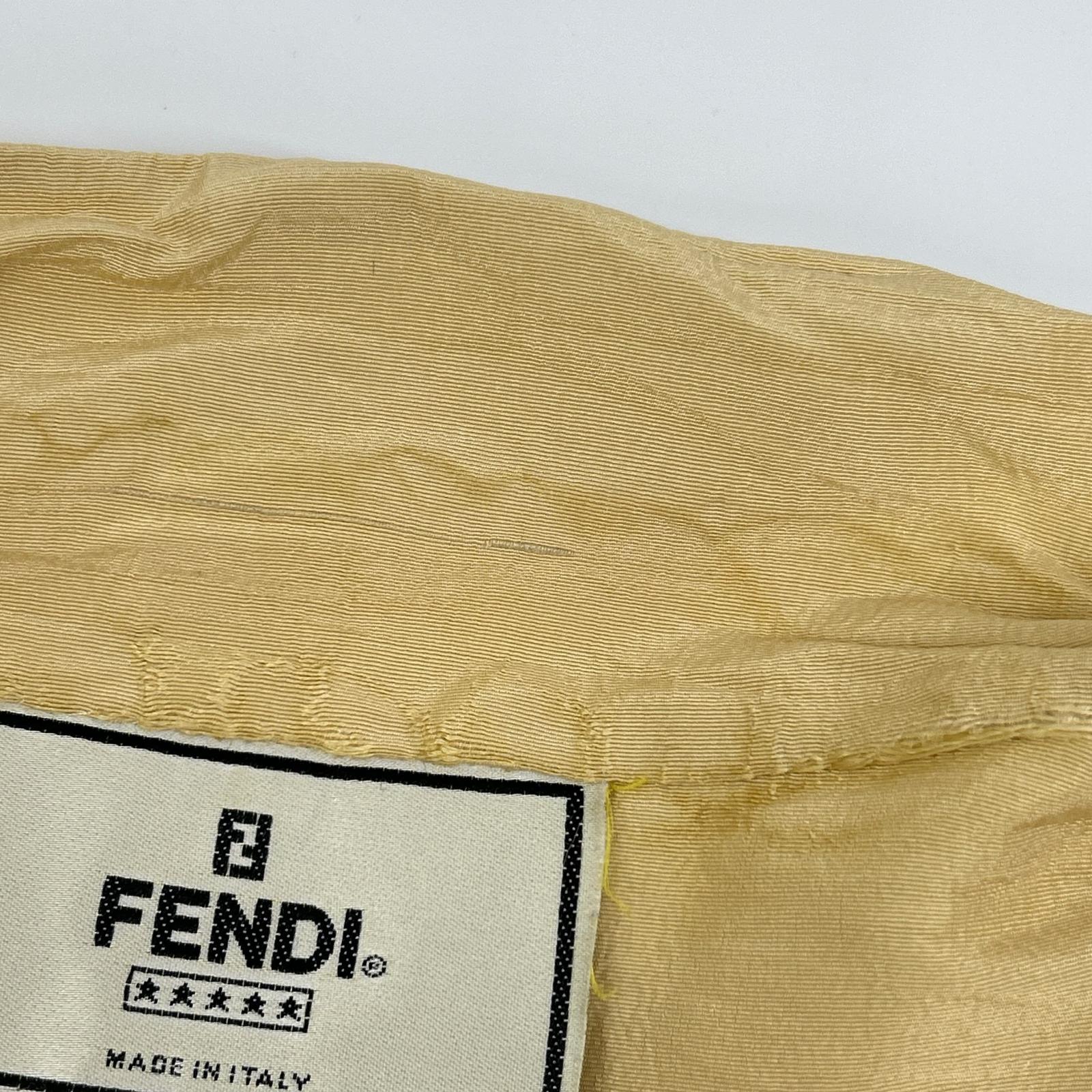 FENDI フェンディ ベージュ シルク ボタンレス テーラードジャケット ジャケット
