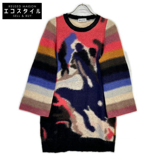 SONIA RYKIEL ソニアリキエル ピンク系 マルチカラー ニットワンピース ワンピース
