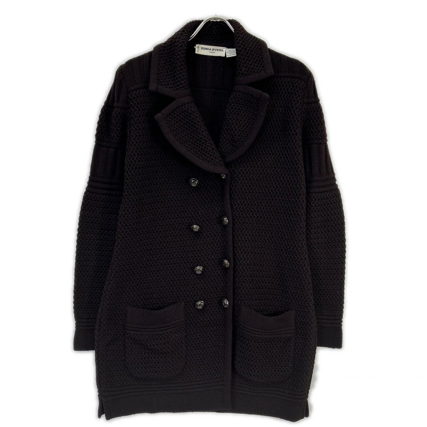 SONIARYKIEL ソニアリキエル ブラウン ラナ アンゴラウール ローゲージニットジャケット コート コート