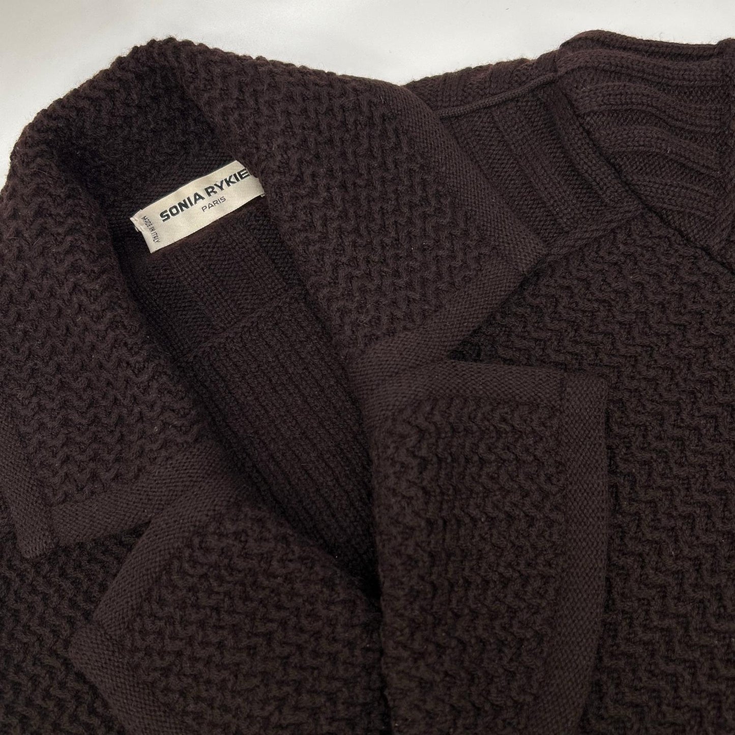 SONIARYKIEL ソニアリキエル ブラウン ラナ アンゴラウール ローゲージニットジャケット コート コート