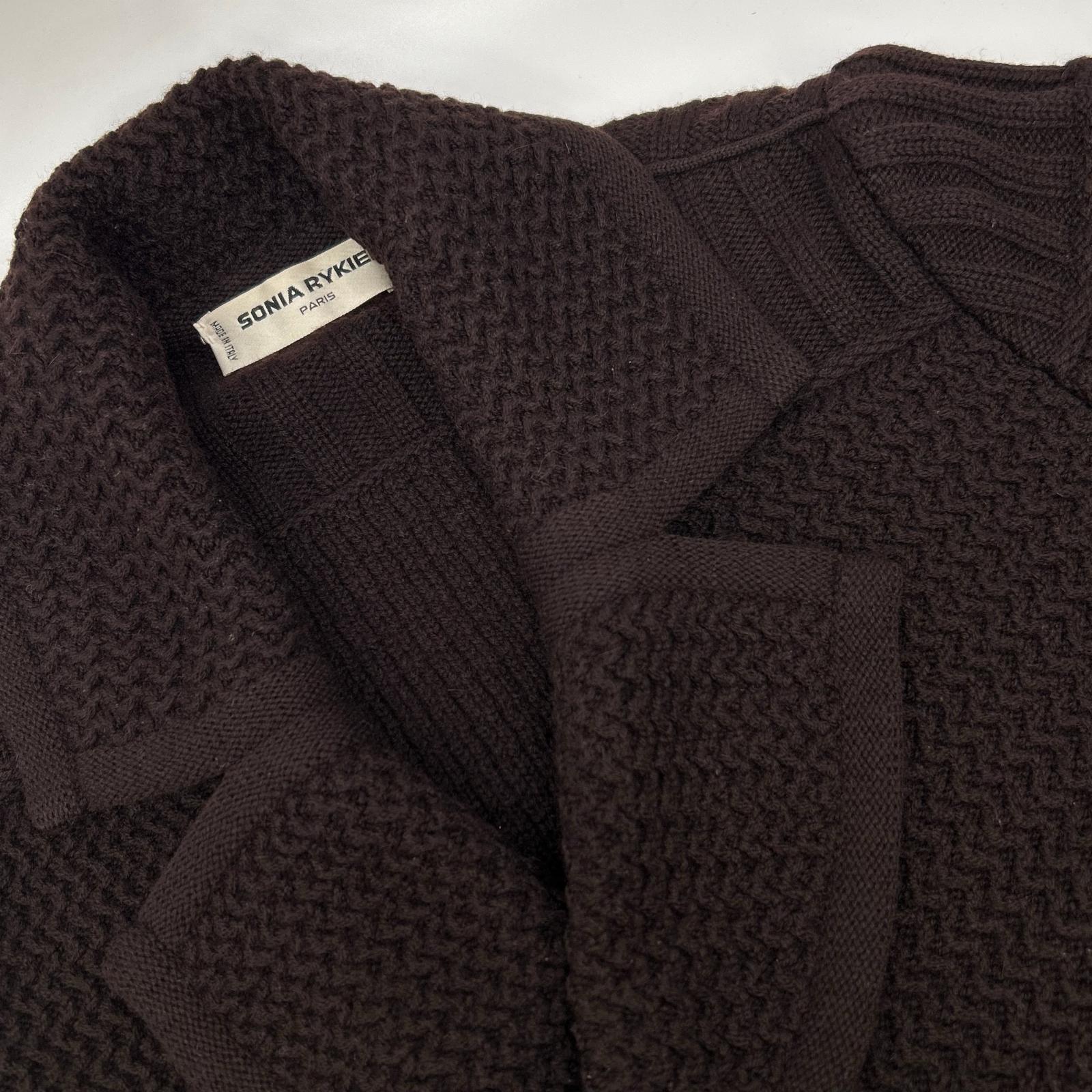 SONIARYKIEL ソニアリキエル ブラウン ラナ アンゴラウール ローゲージニットジャケット コート コート