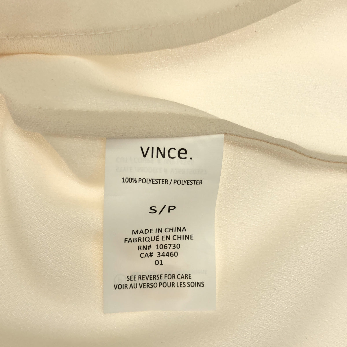 【SALE】 VINCE ヴィンス アイボリー V268150357 ノースリーブ Vネック ブラウスワンピース ワンピース