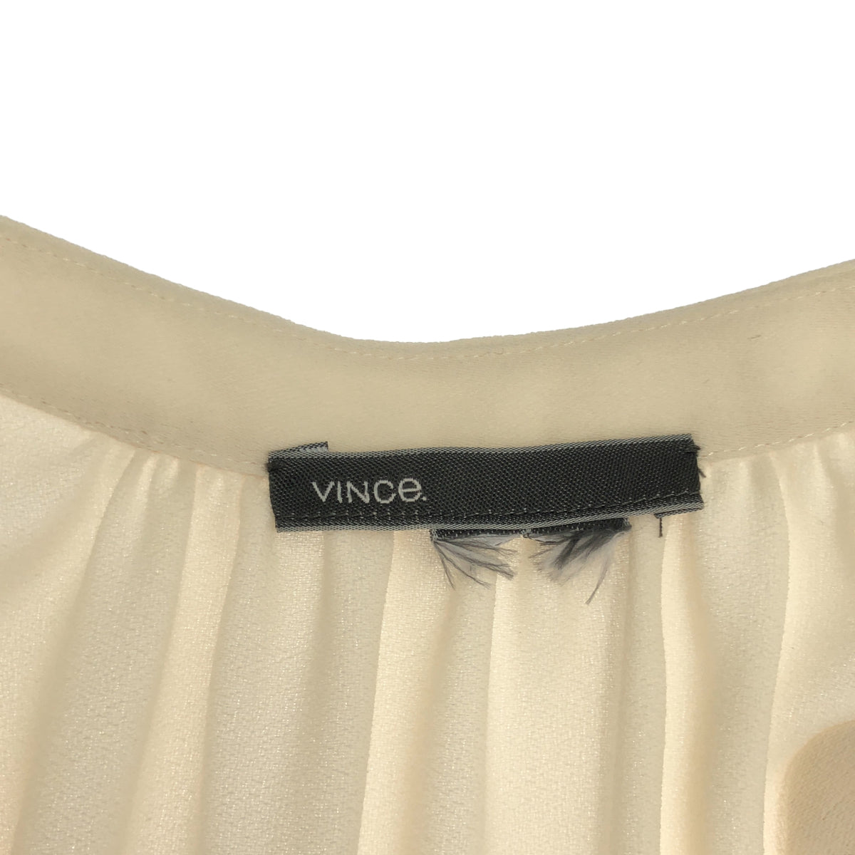 【SALE】 VINCE ヴィンス アイボリー V268150357 ノースリーブ Vネック ブラウスワンピース ワンピース