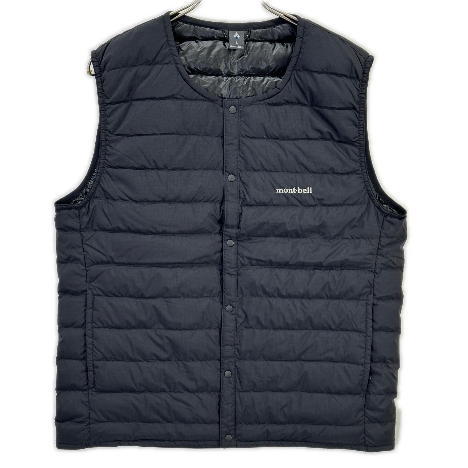mont-bell モンベル 1101670 ブラック スペリオダウン ラウンドネックベスト Men's ベスト