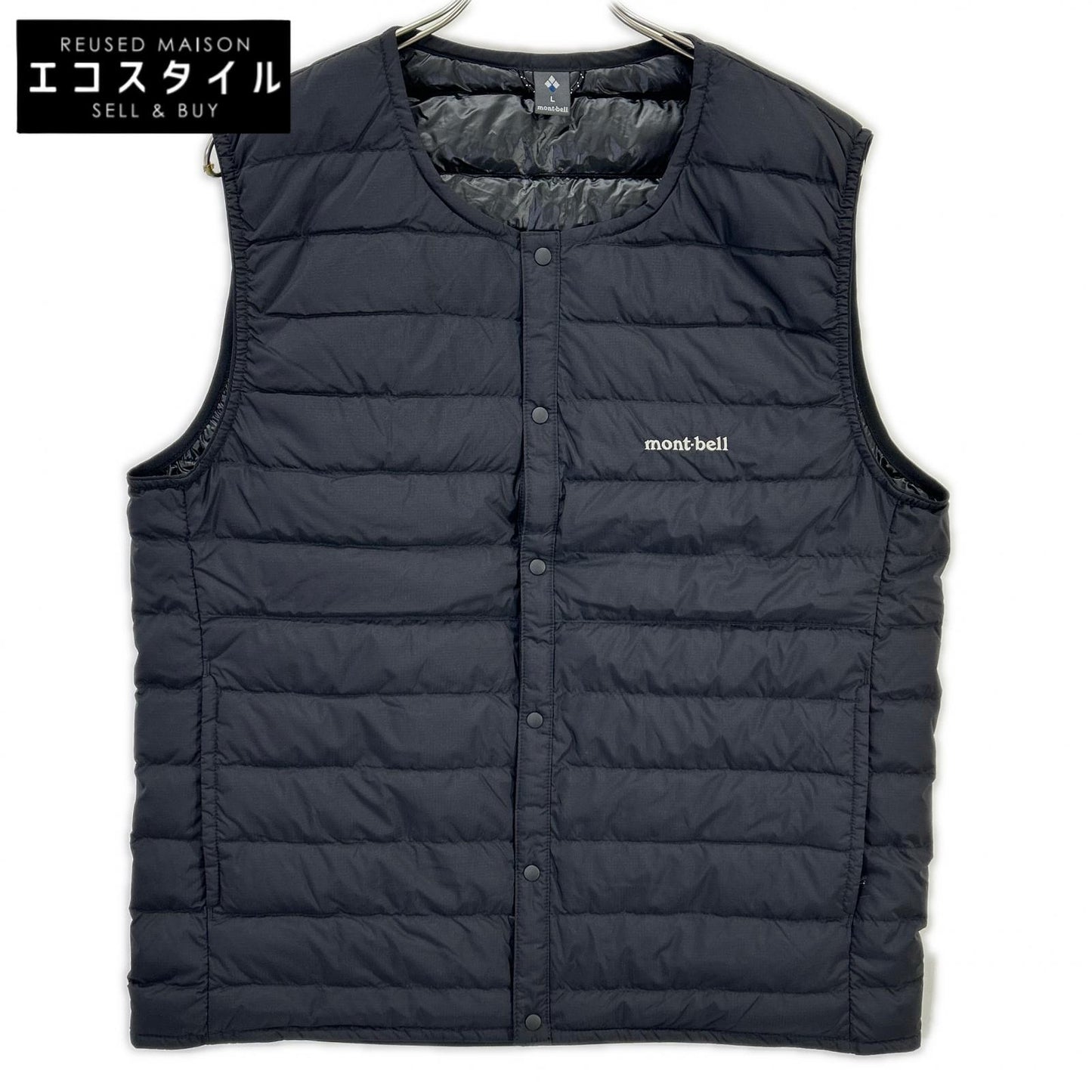 mont-bell モンベル 1101670 ブラック スペリオダウン ラウンドネックベスト Men's ベスト