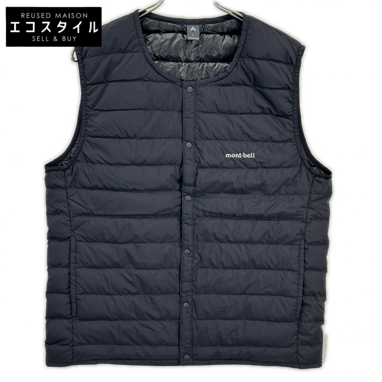 mont-bell モンベル 1101670 ブラック スペリオダウン ラウンドネックベスト Men's ベスト