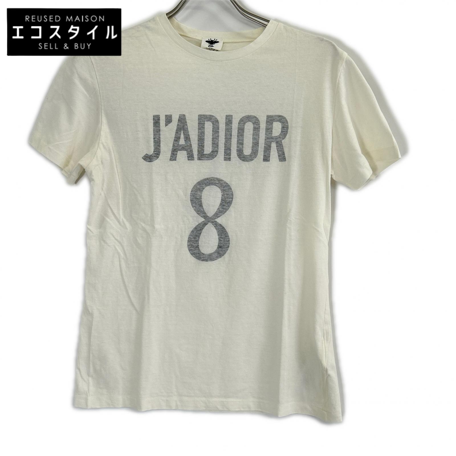 Christian Dior クリスチャンディオール 843T03TC428 ホワイト J'ADIOR 8 プリント Tシャツ トップス