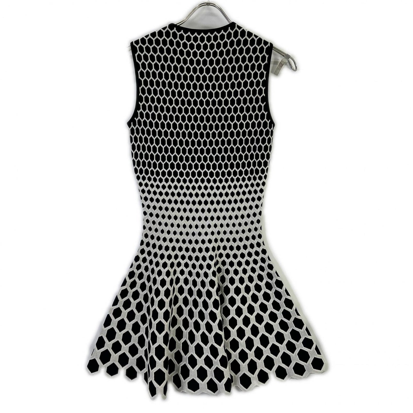 Alexander McQueen 亚历山大·麦昆 321142 Q1VNW 黑色蜂窝无袖连衣裙