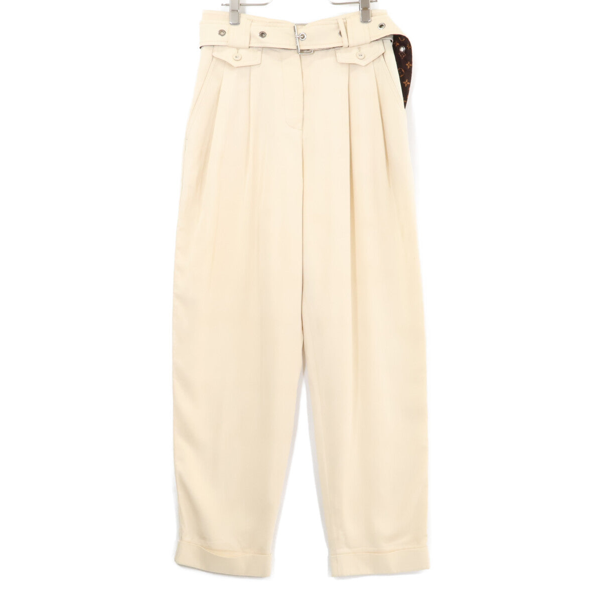 LOUIS VUITTON ルイヴィトン 【国内正規】RW211B AN1 FKPO67 ベルト付 2タック入り パンツ ボトムス