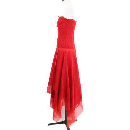 Alexander McQueen 亚历山大·麦昆 【国内正品】506681 QKA15 抹胸蕾丝不对称连衣裙