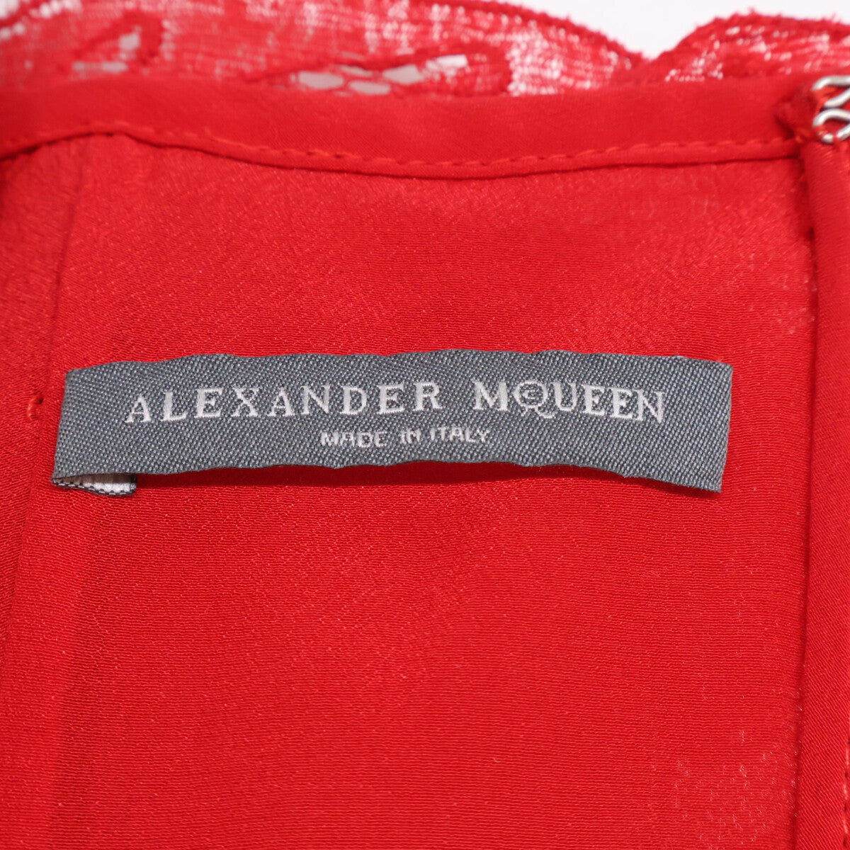 Alexander McQueen 亚历山大·麦昆 【国内正品】506681 QKA15 抹胸蕾丝不对称连衣裙