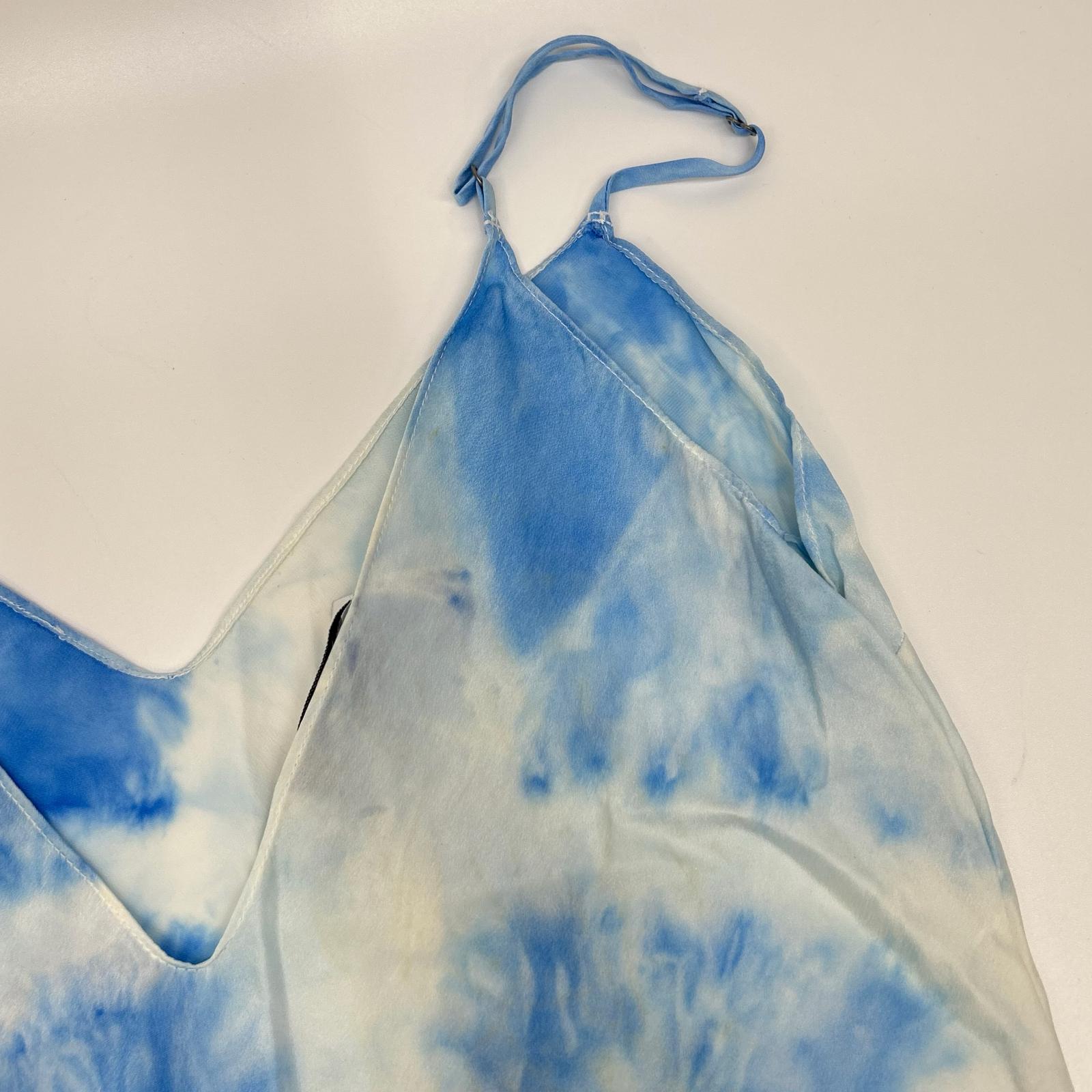【SALE】 dannijo ダンニージョ ブルー Bullseye Tie Dye Slip Dress ワンピース