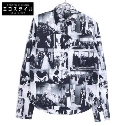 Christian Dior クリスチャンディオール 【美品/国内正規/25年製】511B28A3A14 ムッシュディオールパッチワークモチーフ 長袖シャツ トップス