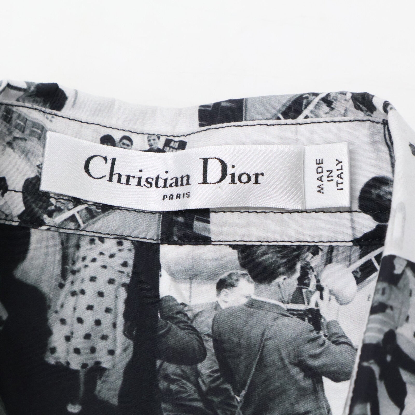 Christian Dior クリスチャンディオール 【美品/国内正規/25年製】511B28A3A14 ムッシュディオールパッチワークモチーフ 長袖シャツ トップス