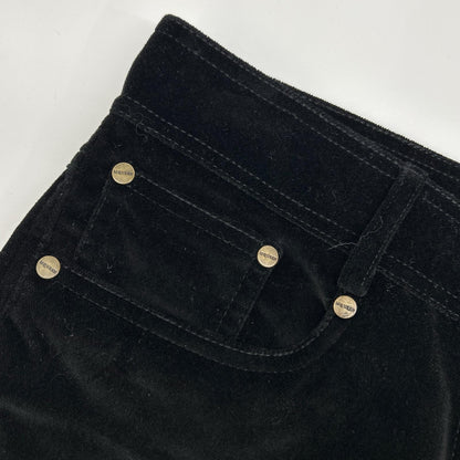 Alexander McQueen アレキサンダーマックイーン ブラック 08年 205388 コットン ベロア パンツ ボトムス