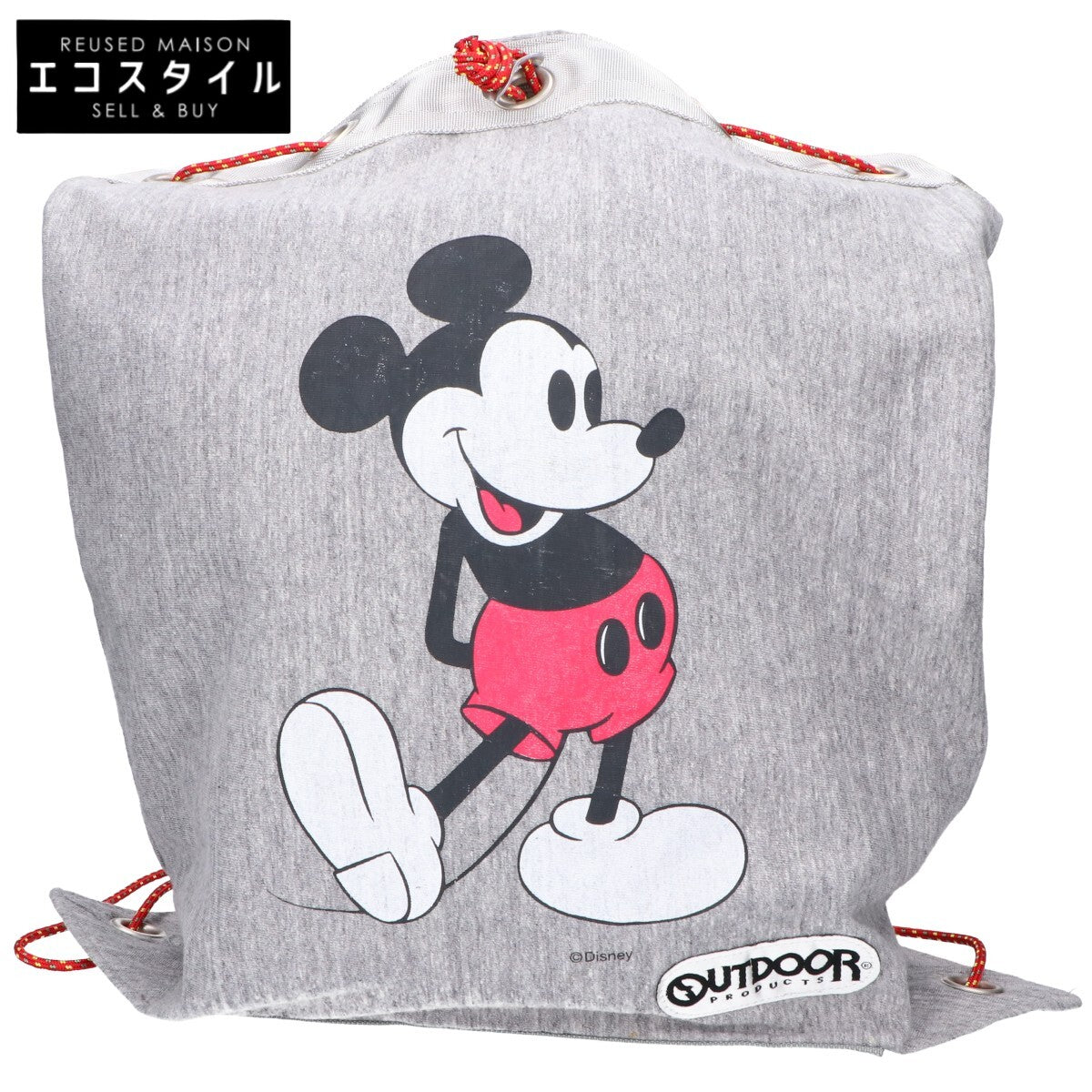 Ron Herman ロンハーマン ×OUTDOOR ×Disney グレー ミッキー ナップサック ユニセックス リュック バックパック