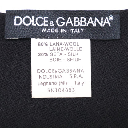 DOLCE&GABBANA ドルチェアンドガッバーナ ロゴ シルク/ウール マフラー