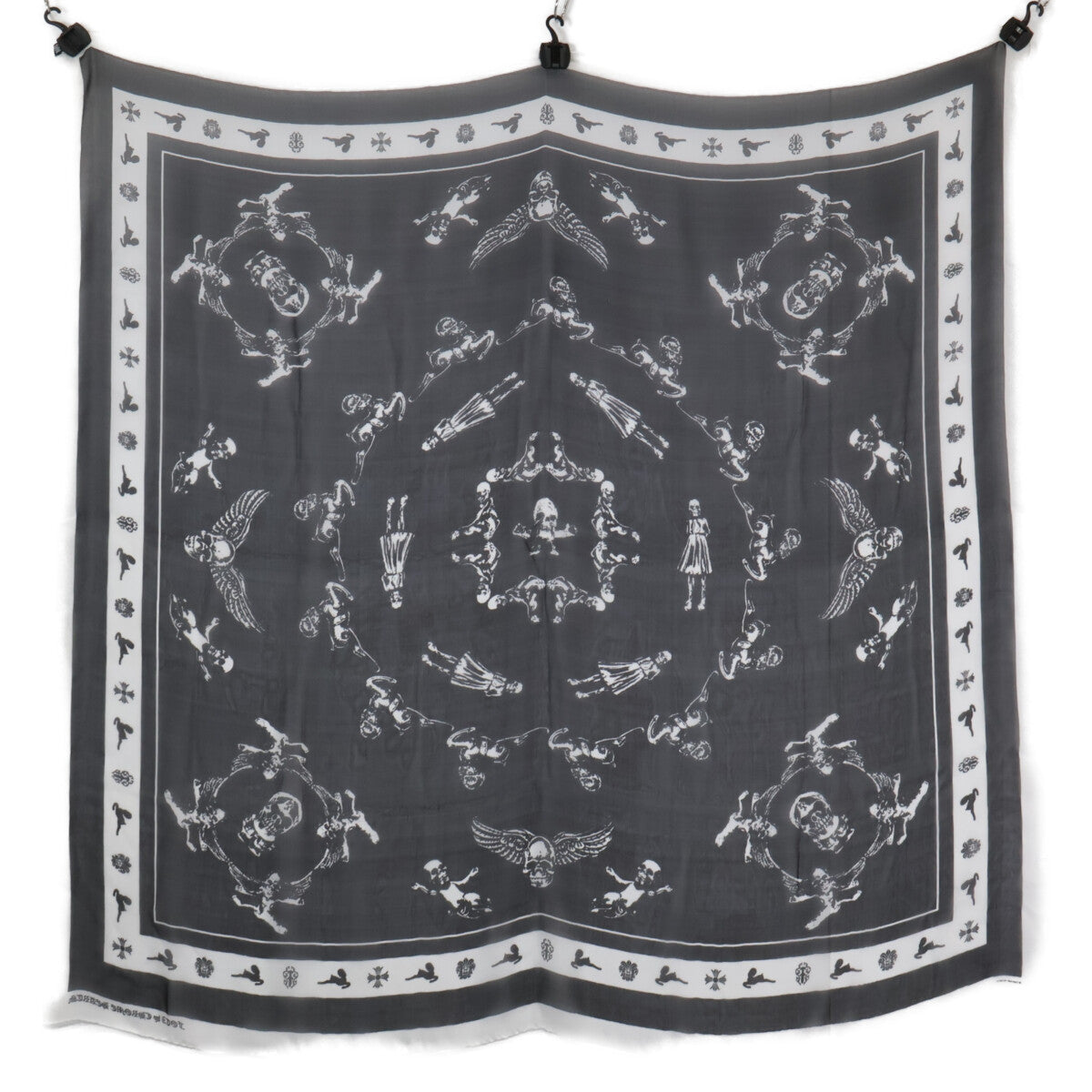 Chrome Hearts クロムハーツ by FOTI フォティ スカル シルク スカーフ