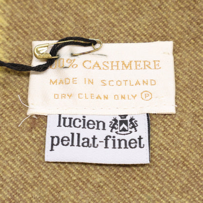lucien pellat-finet ルシアンペラフィネ 【新品同様】リーフ柄 カシミヤ フリンジ マフラー