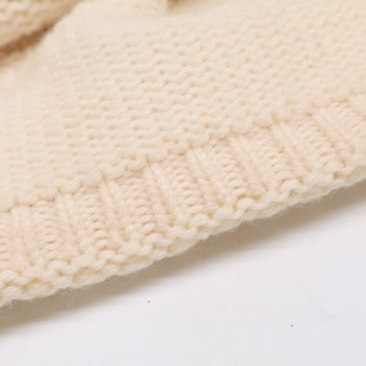 LOUIS VUITTON 401910 logo mink fur cashmere knit hat