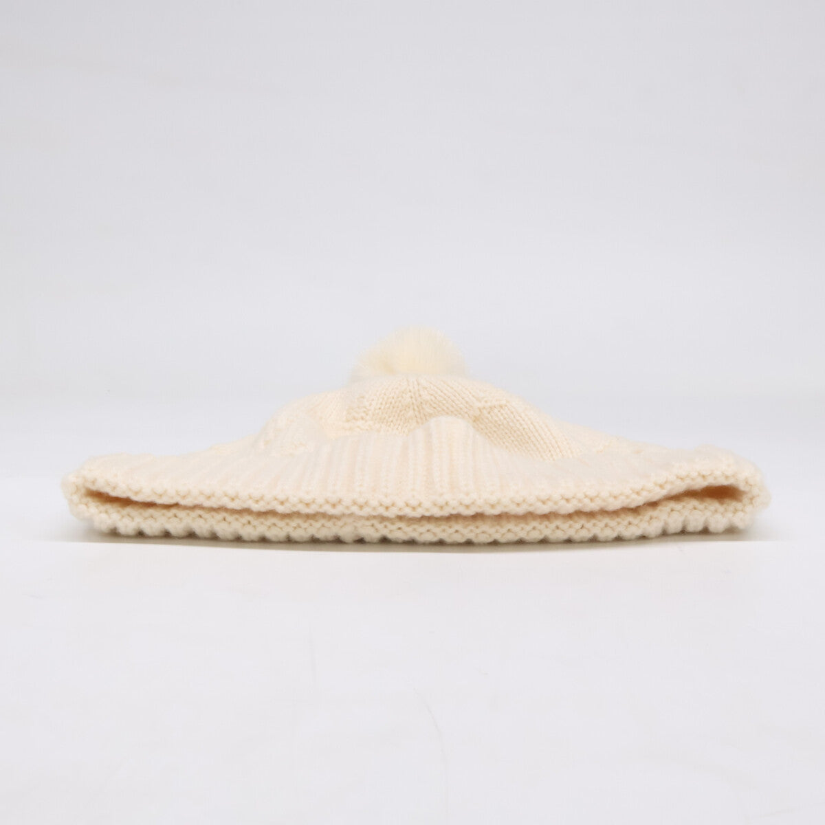 LOUIS VUITTON 401910 logo mink fur cashmere knit hat