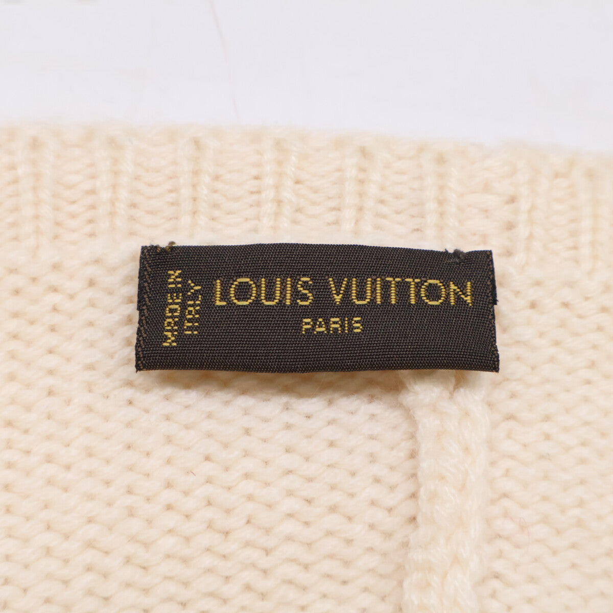 LOUIS VUITTON 401910 logo mink fur cashmere knit hat