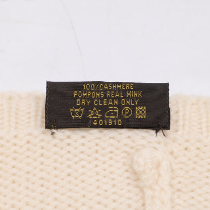 LOUIS VUITTON ルイヴィトン 401910 ロゴ ミンクファー カシミヤ ニット帽 帽子