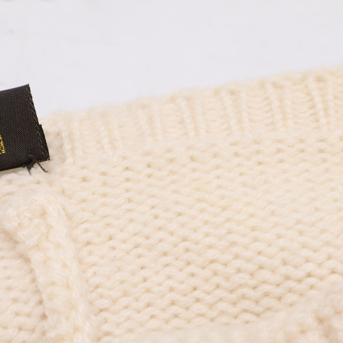 LOUIS VUITTON 401910 logo mink fur cashmere knit hat