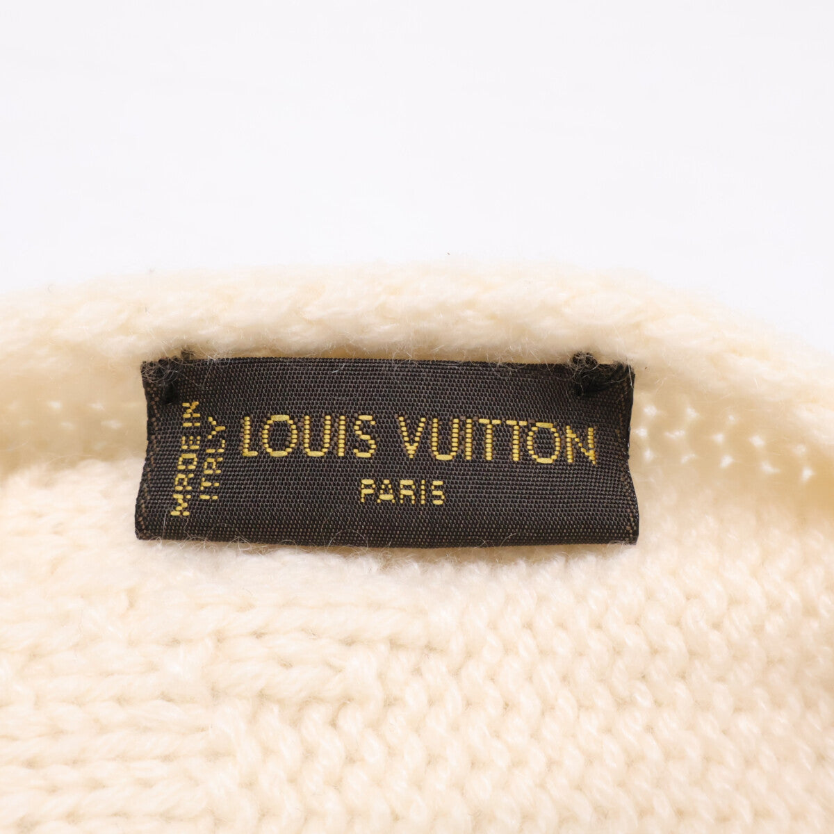 LOUIS VUITTON 【Excellent condition】 401910 mink fur pom-pom cashmere scarf
