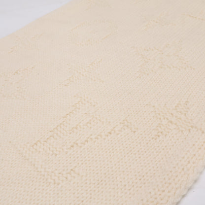 LOUIS VUITTON 【Excellent condition】 401910 mink fur pom-pom cashmere scarf