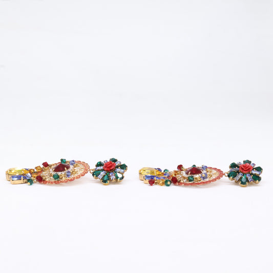 DOLCE&GABBANA ドルチェアンドガッバーナ 【美品】フィオーリブーケ イヤリング