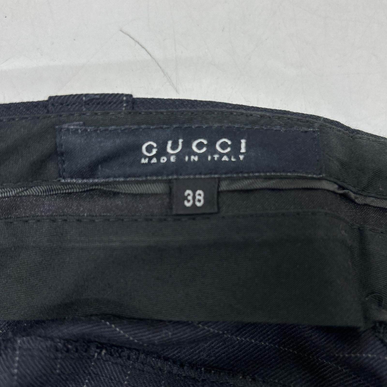 GUCCI グッチ 201-1110-4209 ブラック ピンストライプ パンツ ボトムス