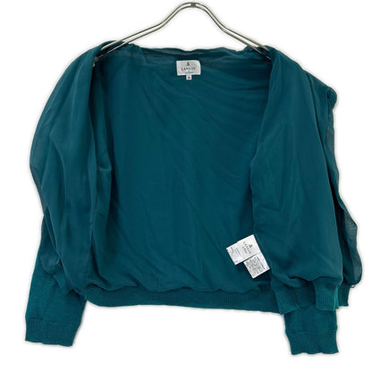 LANVIN en Bleu ランバンオンブルー 3336827 グリーン レーヨンコットン ニット カーディガン トップス