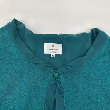 LANVIN en Bleu ランバンオンブルー 3336827 グリーン レーヨンコットン ニット カーディガン トップス