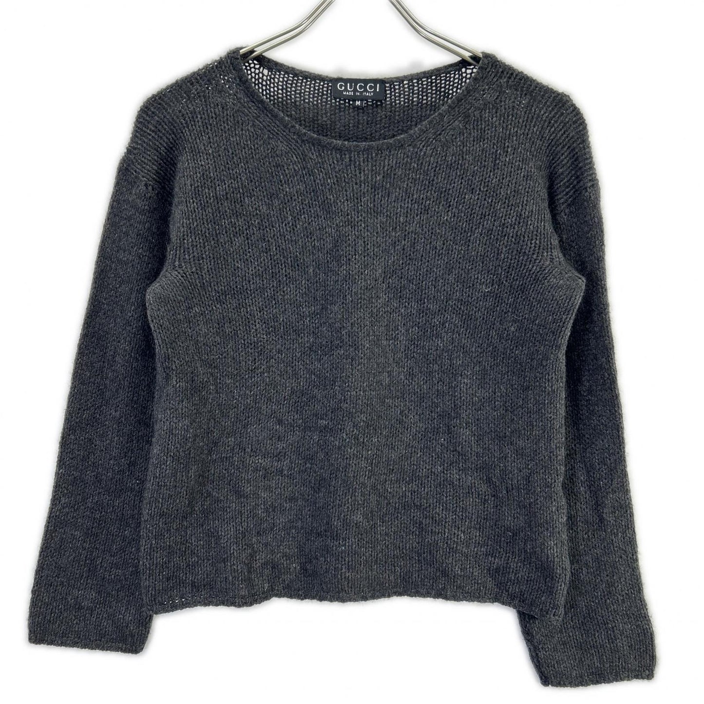 GUCCI グッチ 256-1174-8280 グレー カシミヤ ニット セーター トップス