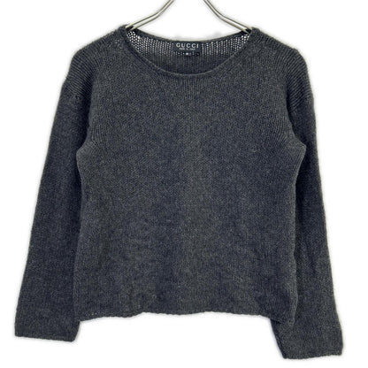 GUCCI グッチ 256-1174-8280 グレー カシミヤ ニット セーター トップス