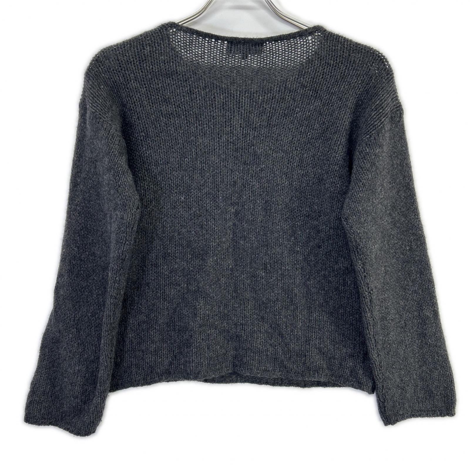 GUCCI グッチ 256-1174-8280 グレー カシミヤ ニット セーター トップス