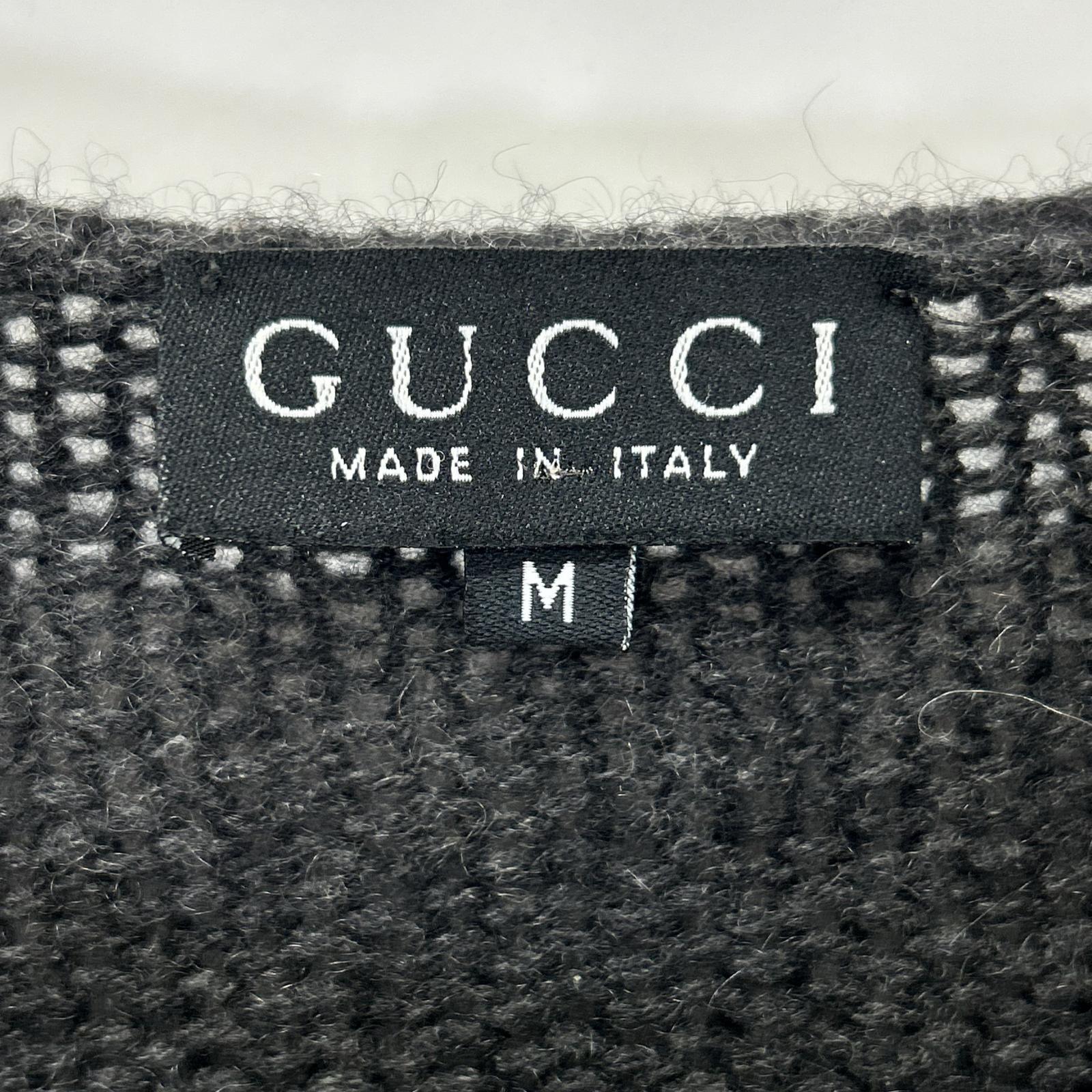GUCCI グッチ 256-1174-8280 グレー カシミヤ ニット セーター トップス