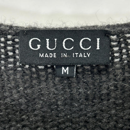 GUCCI グッチ 256-1174-8280 グレー カシミヤ ニット セーター トップス