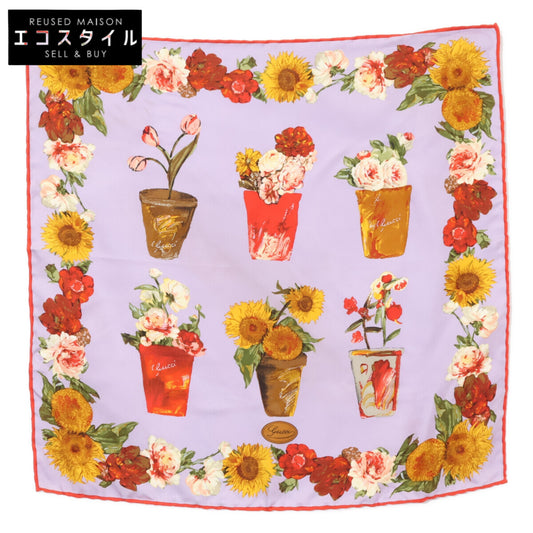 GUCCI 【Excellent Condition】Floral Silk Scarf